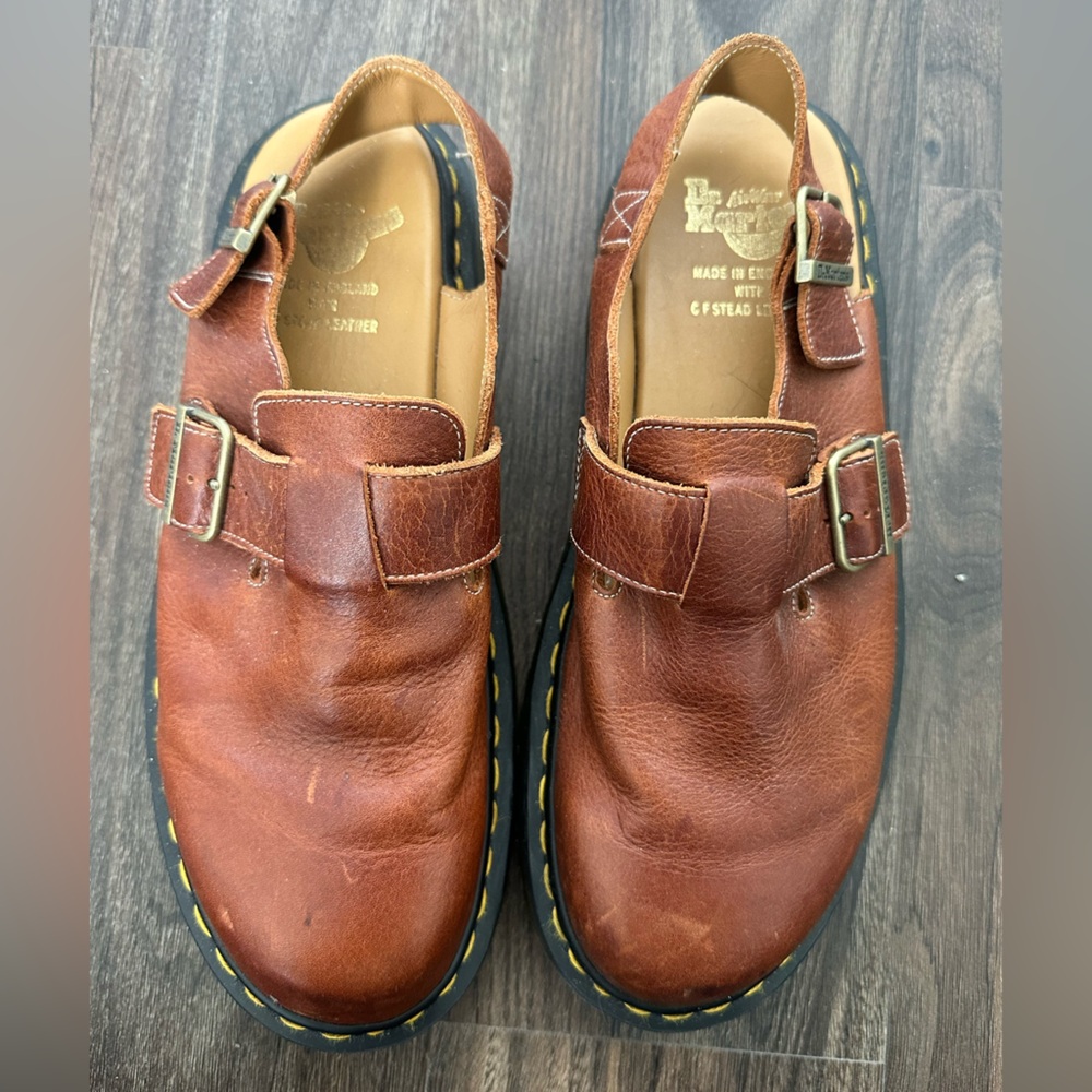 DR MARTENS JORGE MADE IN ENGLAND CLASSIC LEATHER SLINGBACK MULES